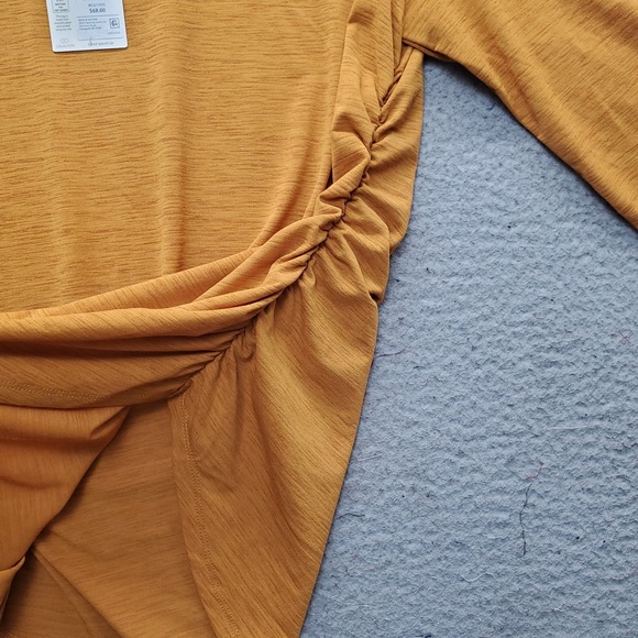 CALIA Golf Activewear Top Women M Brown Texture Long Sleeve Odor Control UPF 50+ - Picture 7 of 9